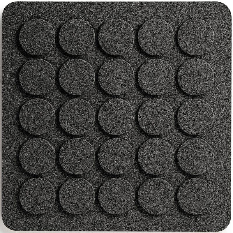 Square Dots bordskåner, 20 x 20 cm, kork