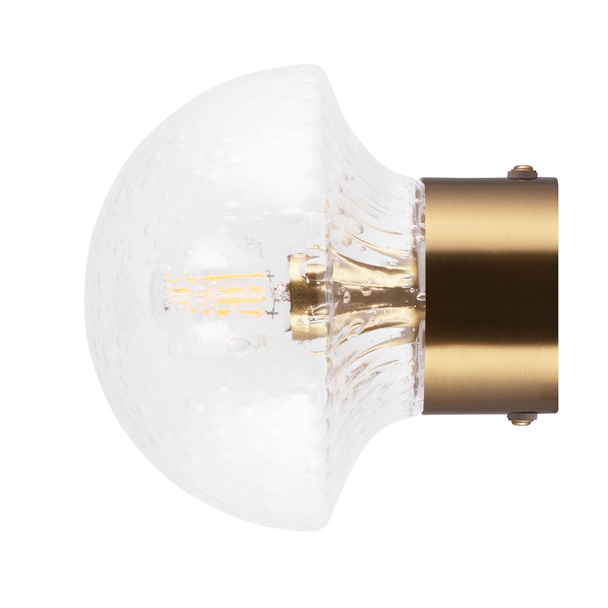 Globen Lighting - Fungo 16 Vegglampe/Taklampe IP44 Klar/Børstet Messing