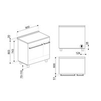 C92IPN2 Classic induktionskomfur med to ovne 90 cm, mat sort