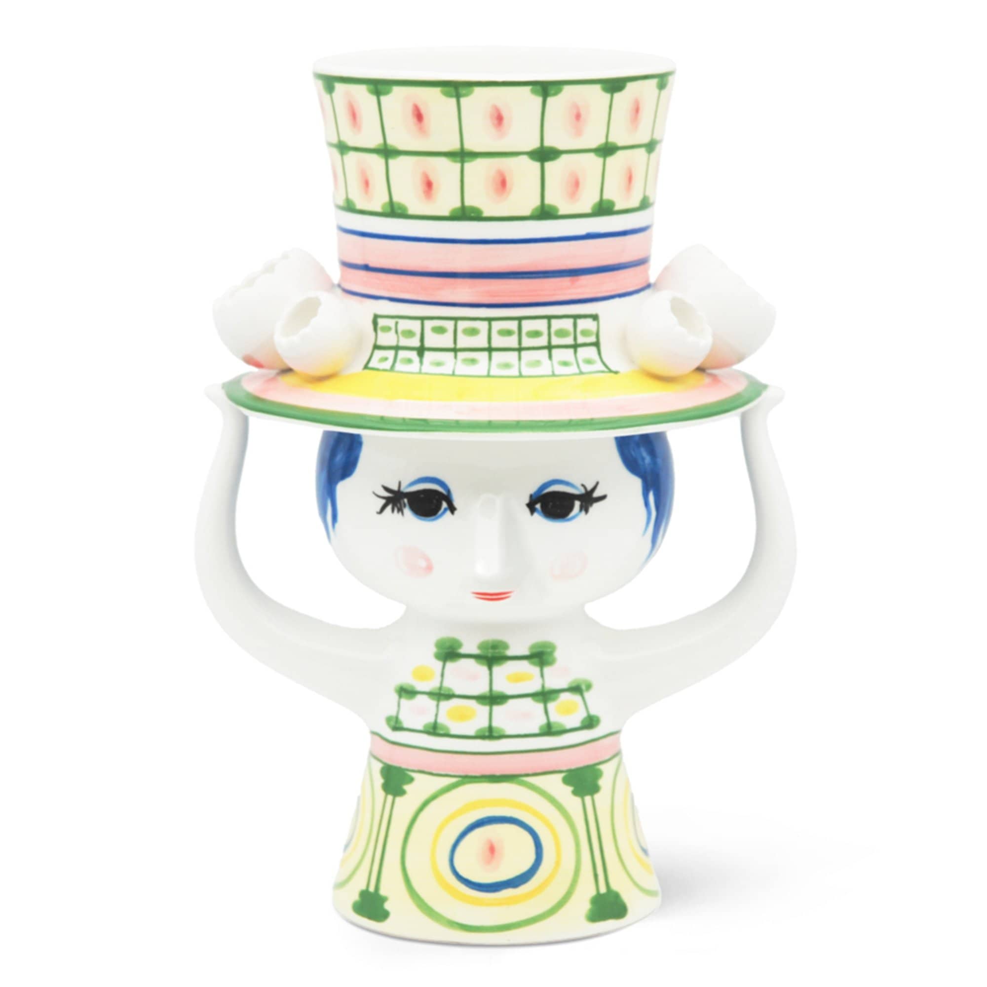 Lady with hat vase 24,5 cm, grøn