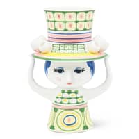 Lady med hatt vas 24,5 cm, grön