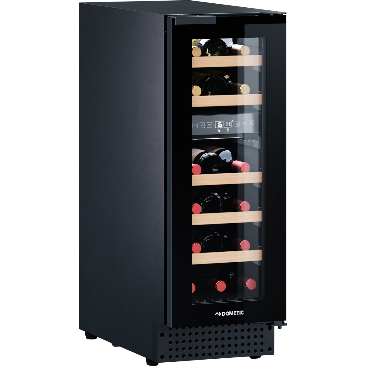 D18B vinkyl 2 temperaturzoner, 18 flaskor, svart