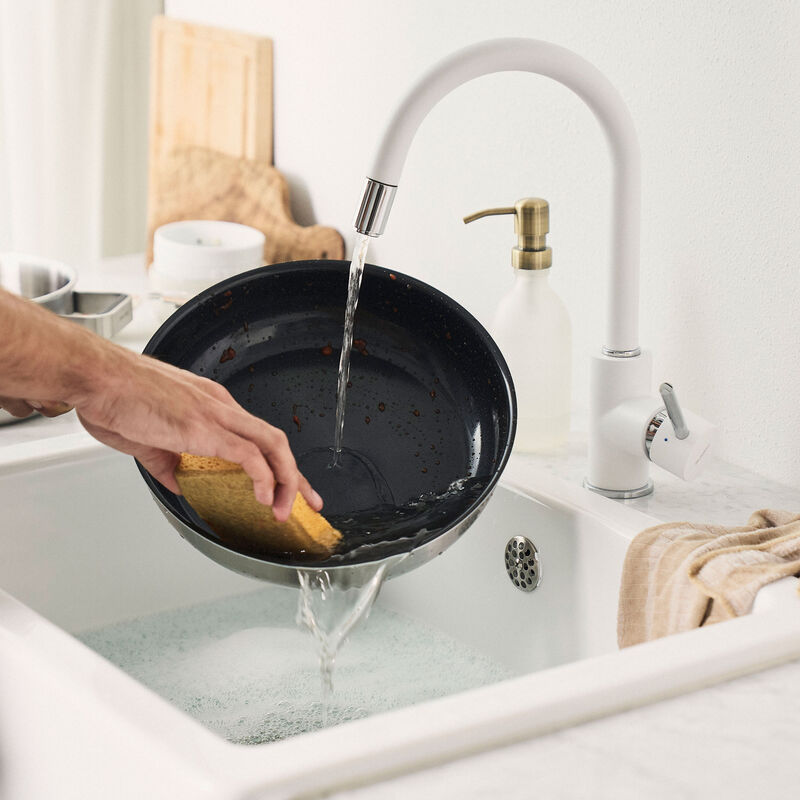 Pure paistinpannu 28 cm, ruostumatonta terästä, harmaa