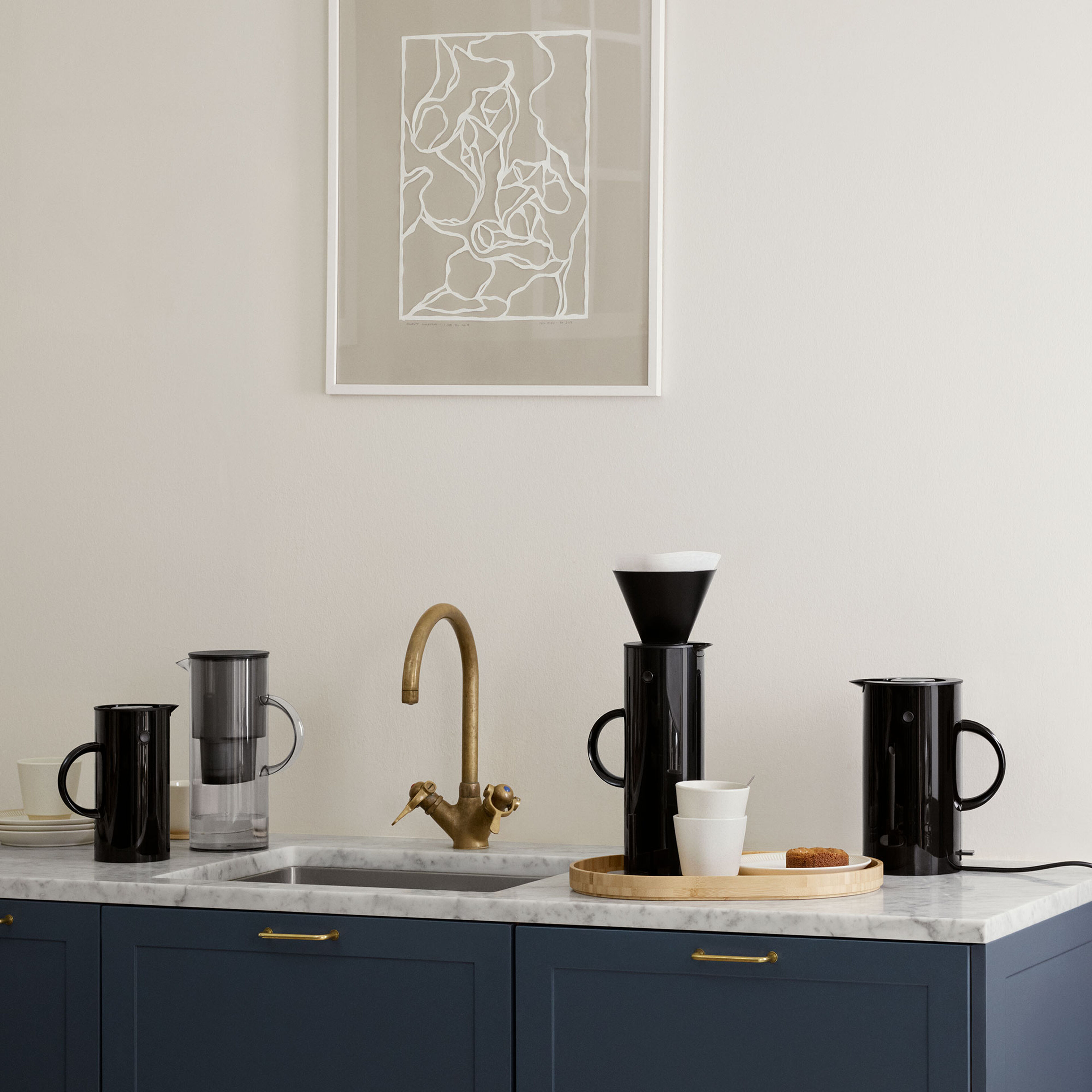 EM77 termoskanna 1 liter - ABS Svart