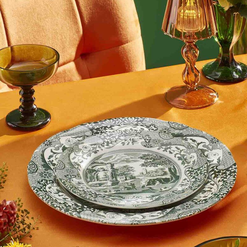 Heritage Green Italian tallerken 20 cm, grønn/hvit