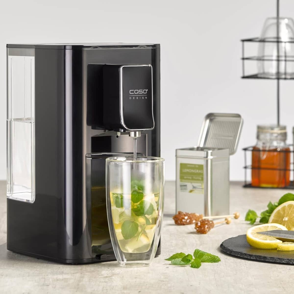HW550 varmtvandsdispenser, stål/sort