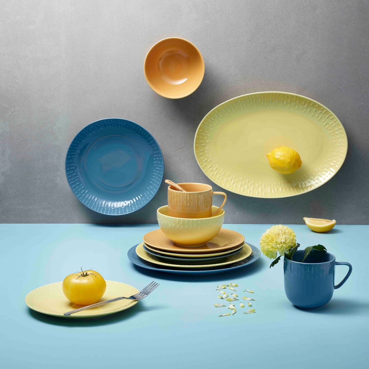 Confetti middagstallerken 27,5 cm, blueberry