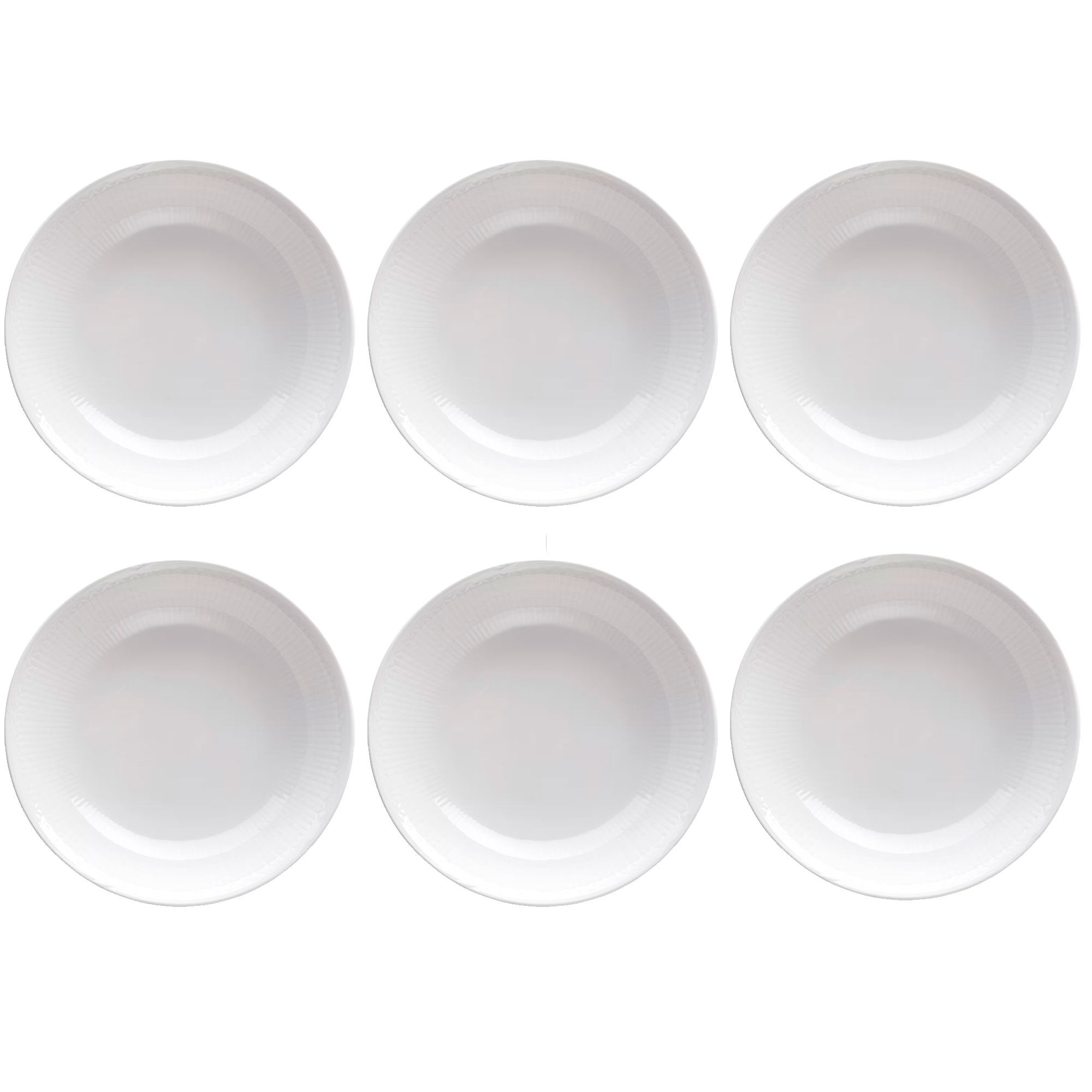 Rörstrand Swedish Grace Hvid Dyb Tallerken 19 cm 6-pak