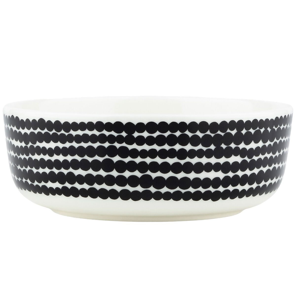 Siirtolapuutarha skål 4 dl, svart/hvit