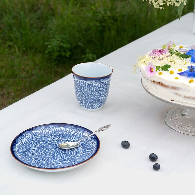 ovalt serveringsfat 33 x 22 cm, blå