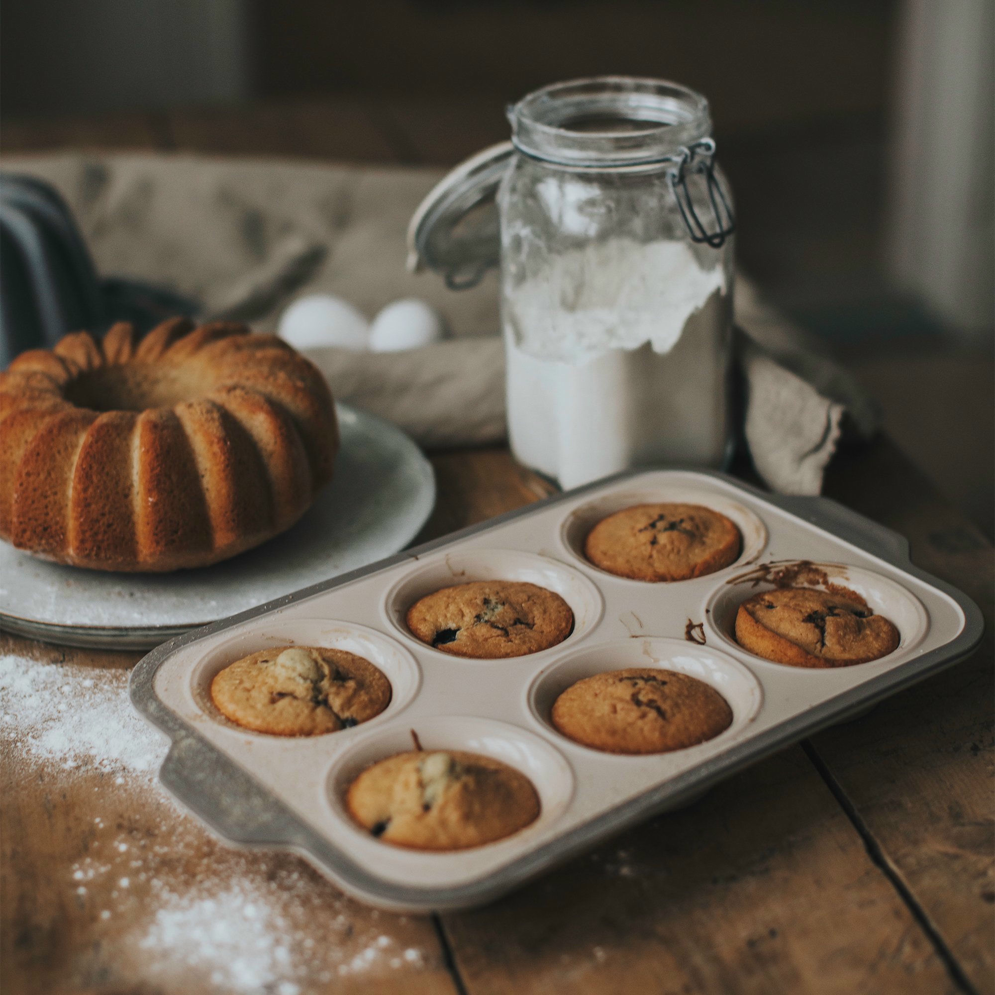 Alternativ bild 1 för Dorre Cookie muffinsform 6 st, silikon/rostfritt stål