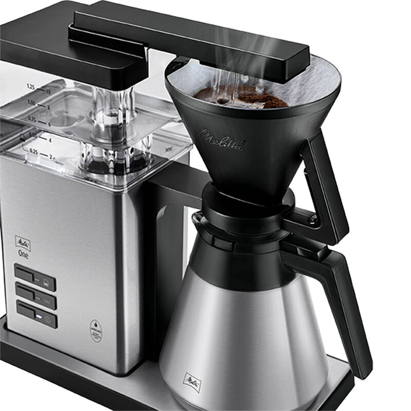 Melitta One Therm kahvinkeitin termoskannulla, ruostumaton teräs