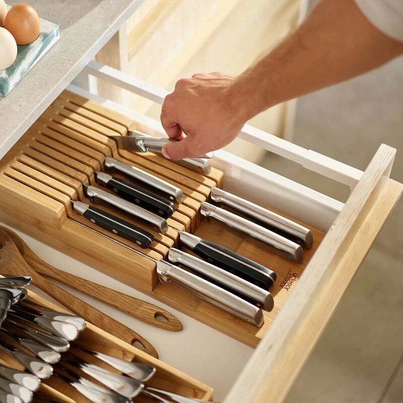 DrawerStore knivopbevaring til skuffe, bambus