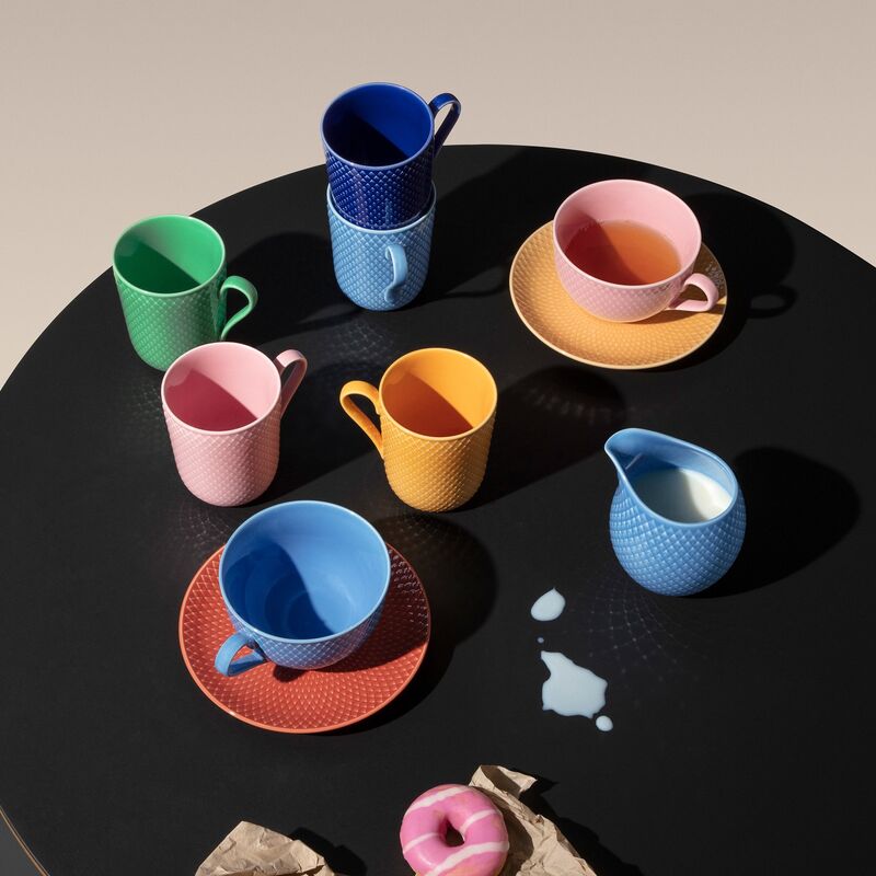 Rhombe Color krus med hank 33 cl, blå