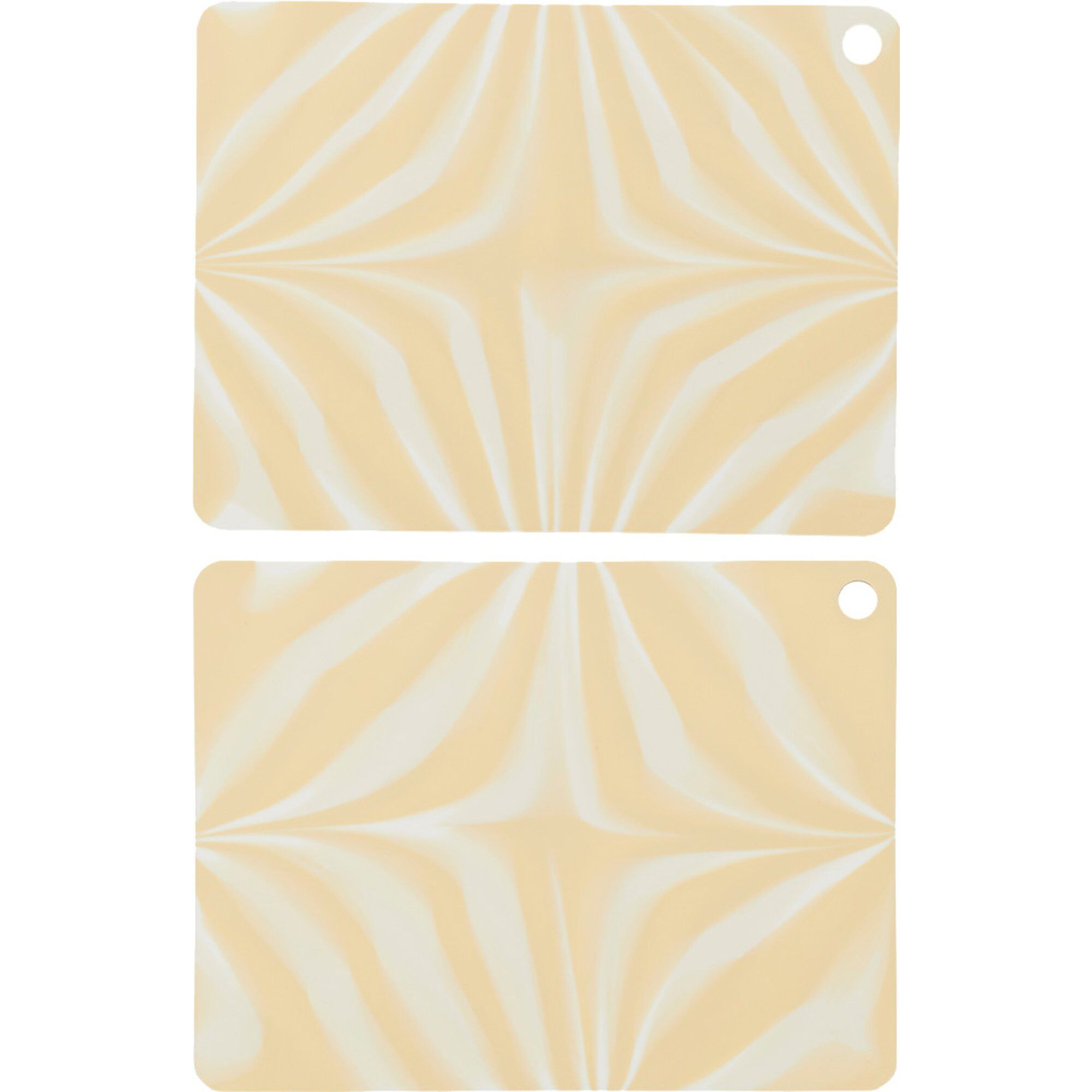 Zebura bordstablett 2-pack, gul/vit