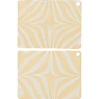 Zebura bordstablett 2-pack, gul/vit