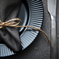 Tallrik 21 cm Svart Stengods