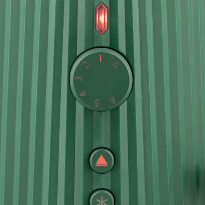 Plissé brödrost 2 skivor, grön