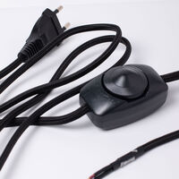 Edgeform seinäjohto 2 m, musta