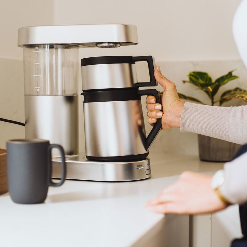 Six kaffebryggare 1,25 liter, rostfritt matt stål