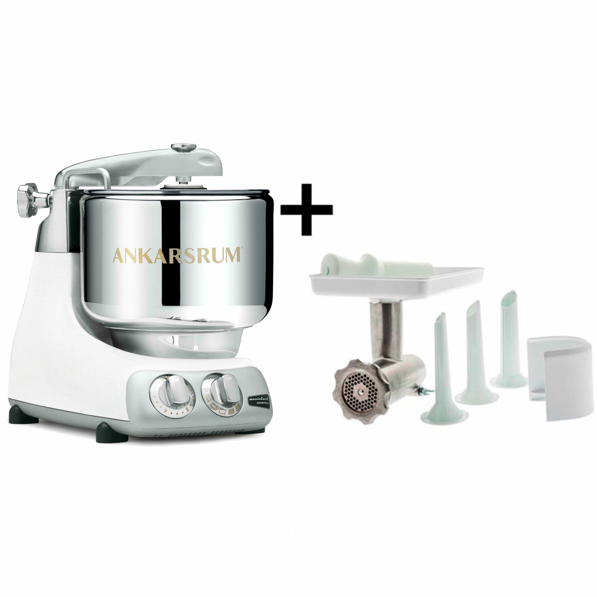 Ankarsrum Assistent Original AKM6230 Glossy White + Kjøttkvern