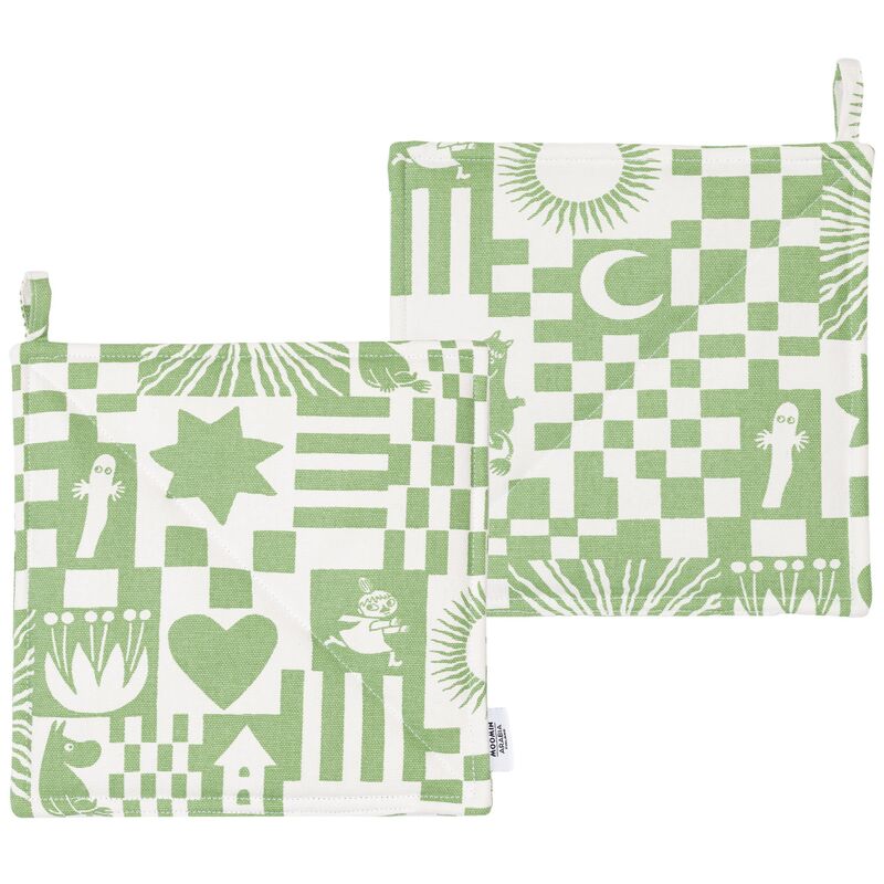 Arabia Mumin Fest grytlappar, grön