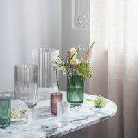 Lyngbyvasen 15 cm., glas - copenhagen green
