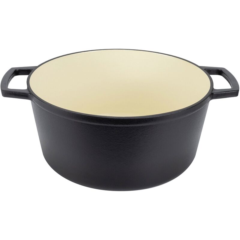 Støbejernsgryde 6 liter, mat sort