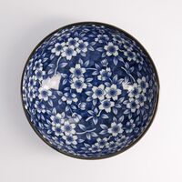 Blue Sakura skål Ø20 cm, blå/hvid