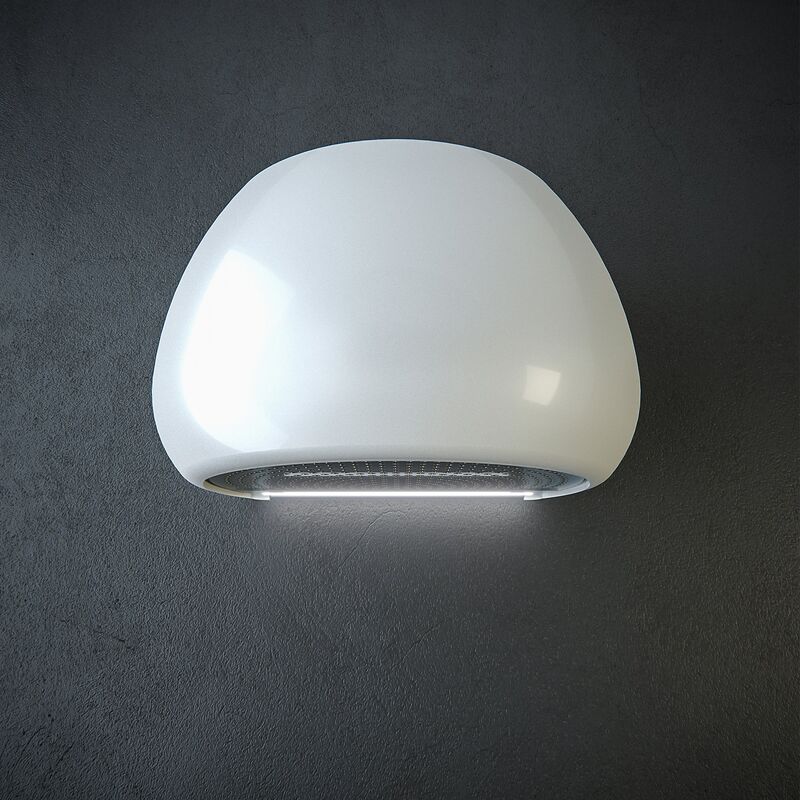 Chubby väggfläktskåpa vit