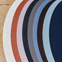 Raw genbrugslæder dækkeserviet, warm nude