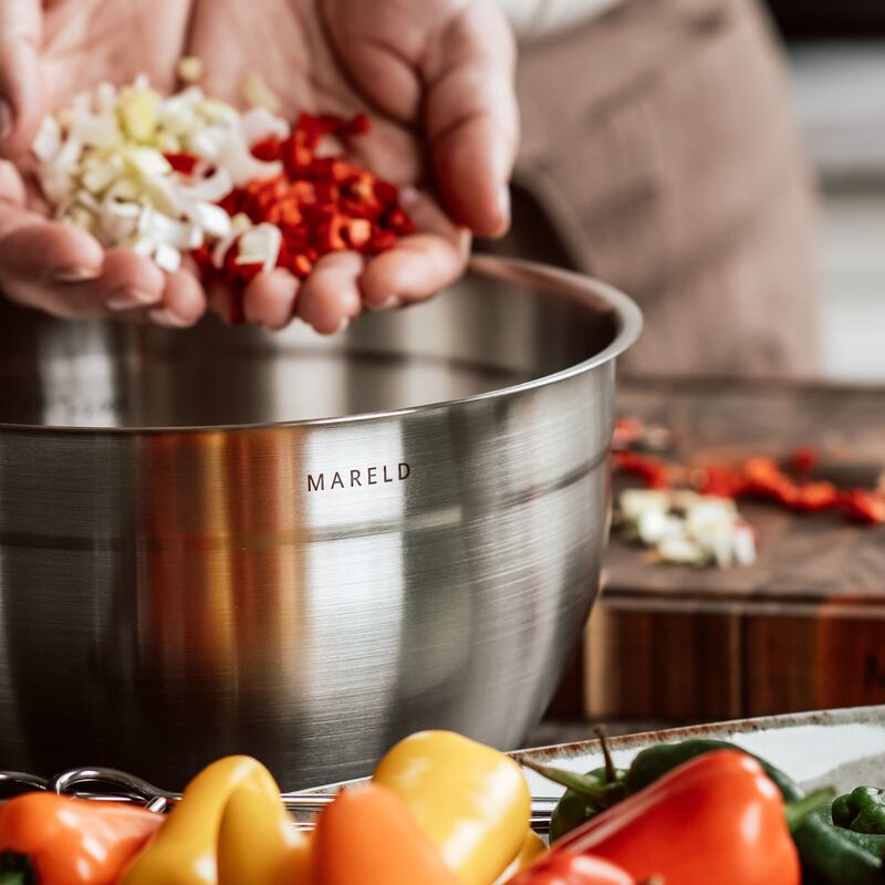 Boller i rustfritt stål, 3 stk