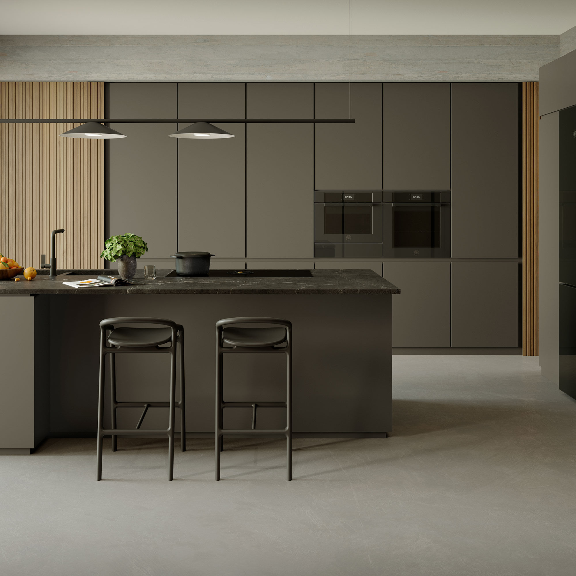 FMOD6117CTS3 Modern dampovn pyrolyse 80 liter, obsidian