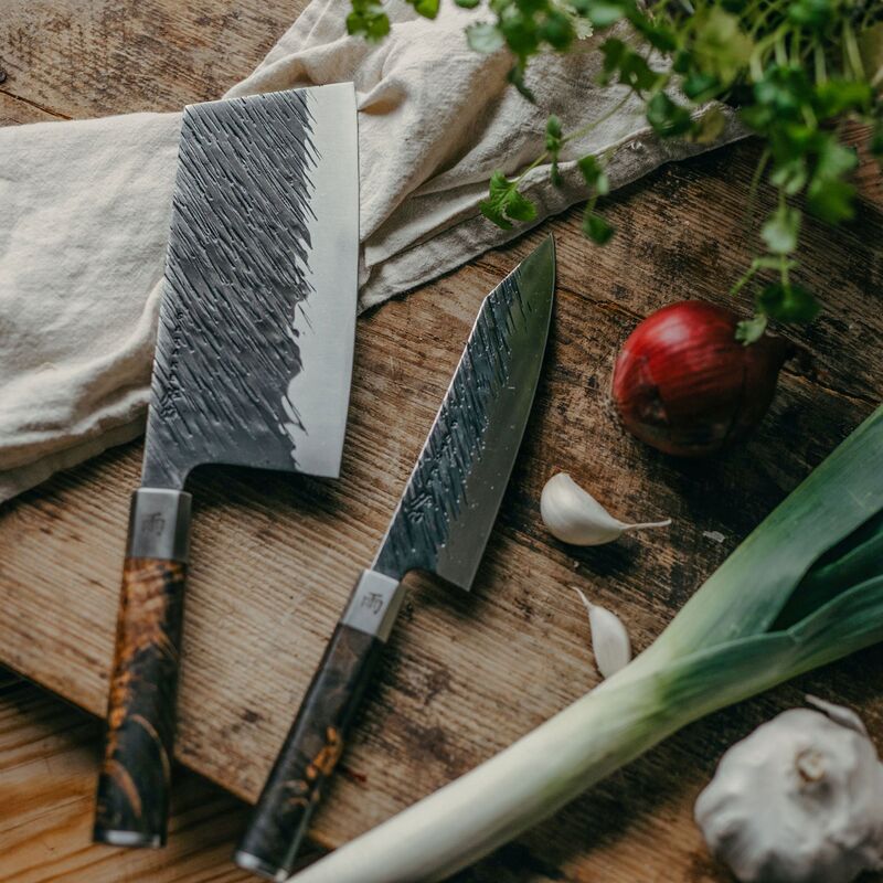 Ame knivsæt (kinesisk kokkekniv + bunkakniv)