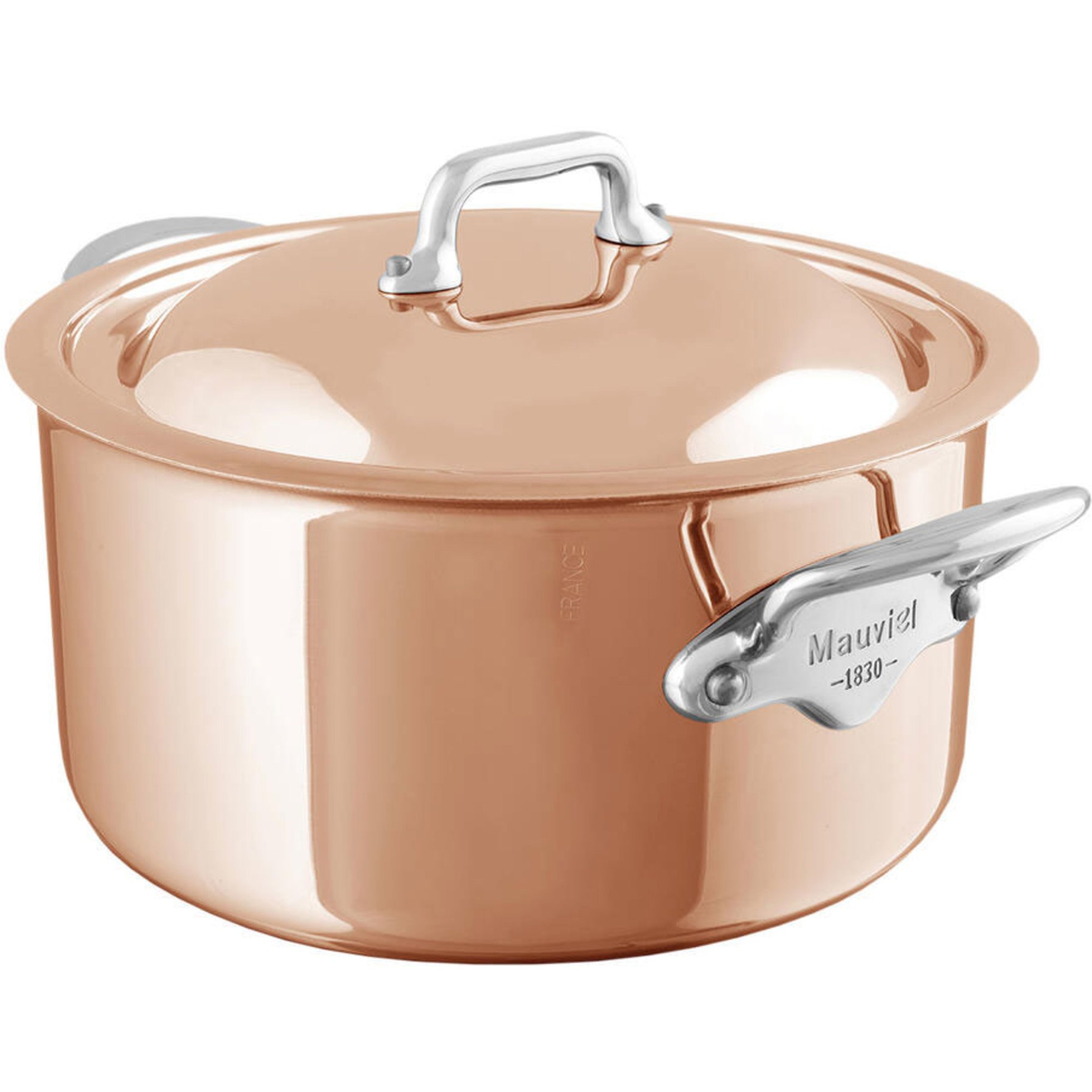 M'6s gryta med lock 3,4 liter, koppar/stål