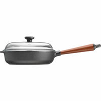 Traktörpanna 25 cm Trähandtag ochGlaslock