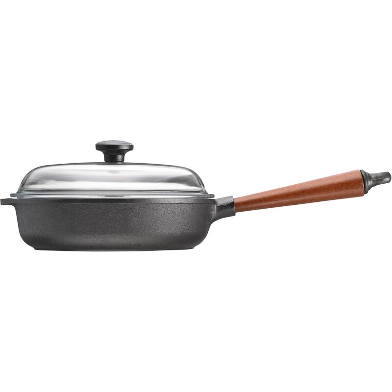 Traktörpanna 25 cm Trähandtag ochGlaslock