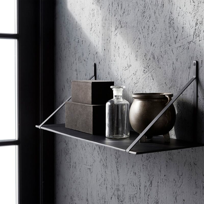 Lemmy hylla med upphäng 70 cm, svart