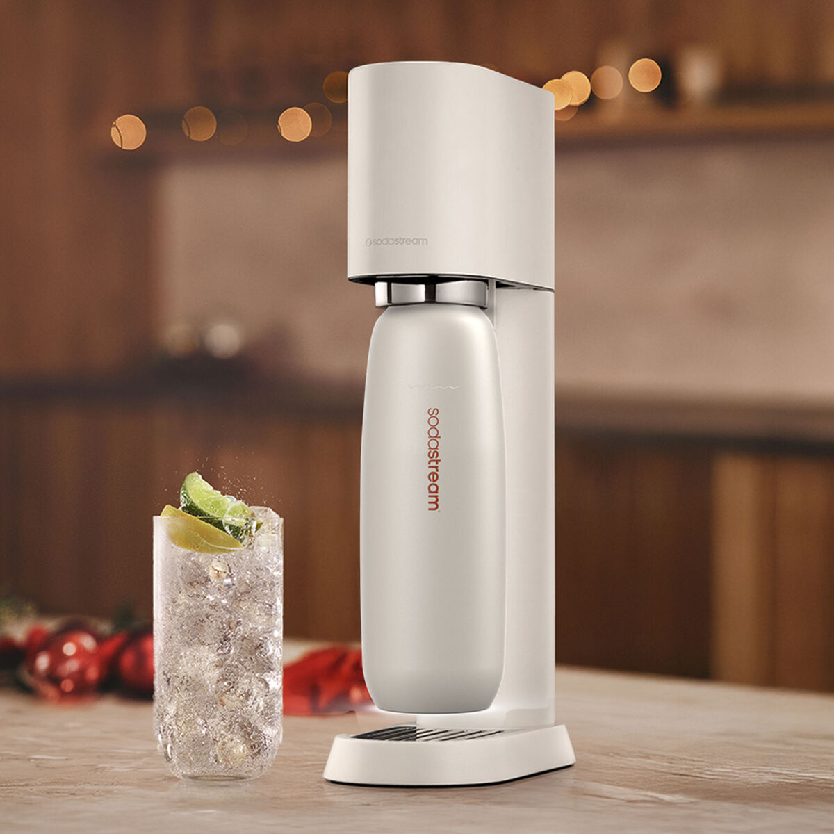 Ensō sodavandsmaskine + flaske, mat sand