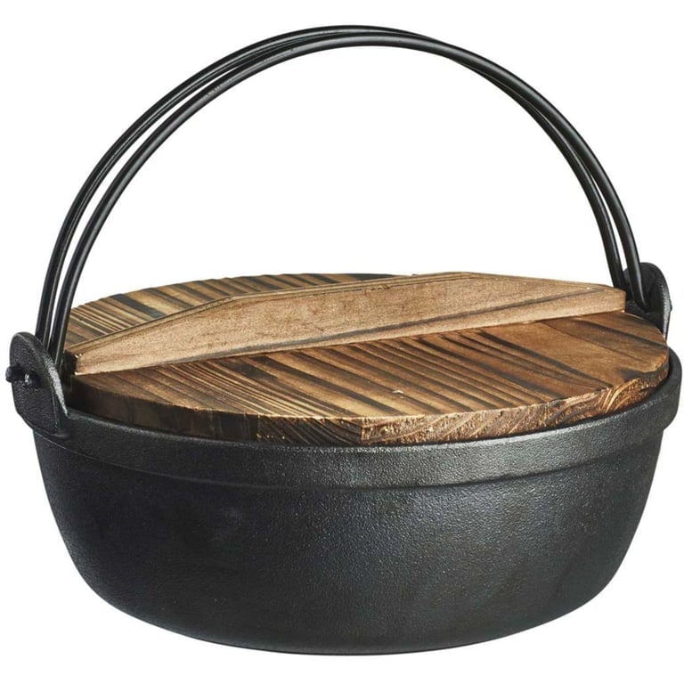 Valurauta-astia, jossa on uunikansi ja puukansi, Ø 24 cm, 2,7 litraa