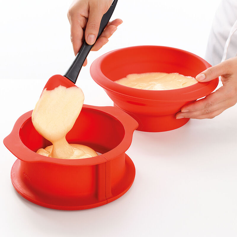 Springform med fat 15 cm, rød