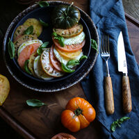 Köttkniv 22,5 cm 4-pack, rostfritt stål/olivträ