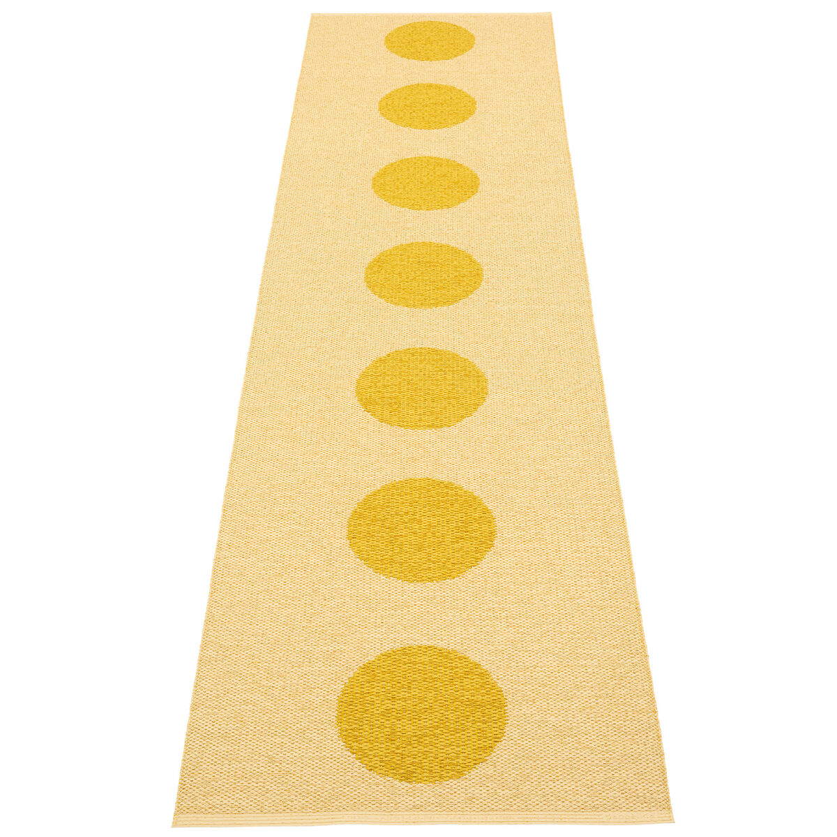 Pappelina Vera Pop -matto 70 × 280 cm, mustard/yellow
