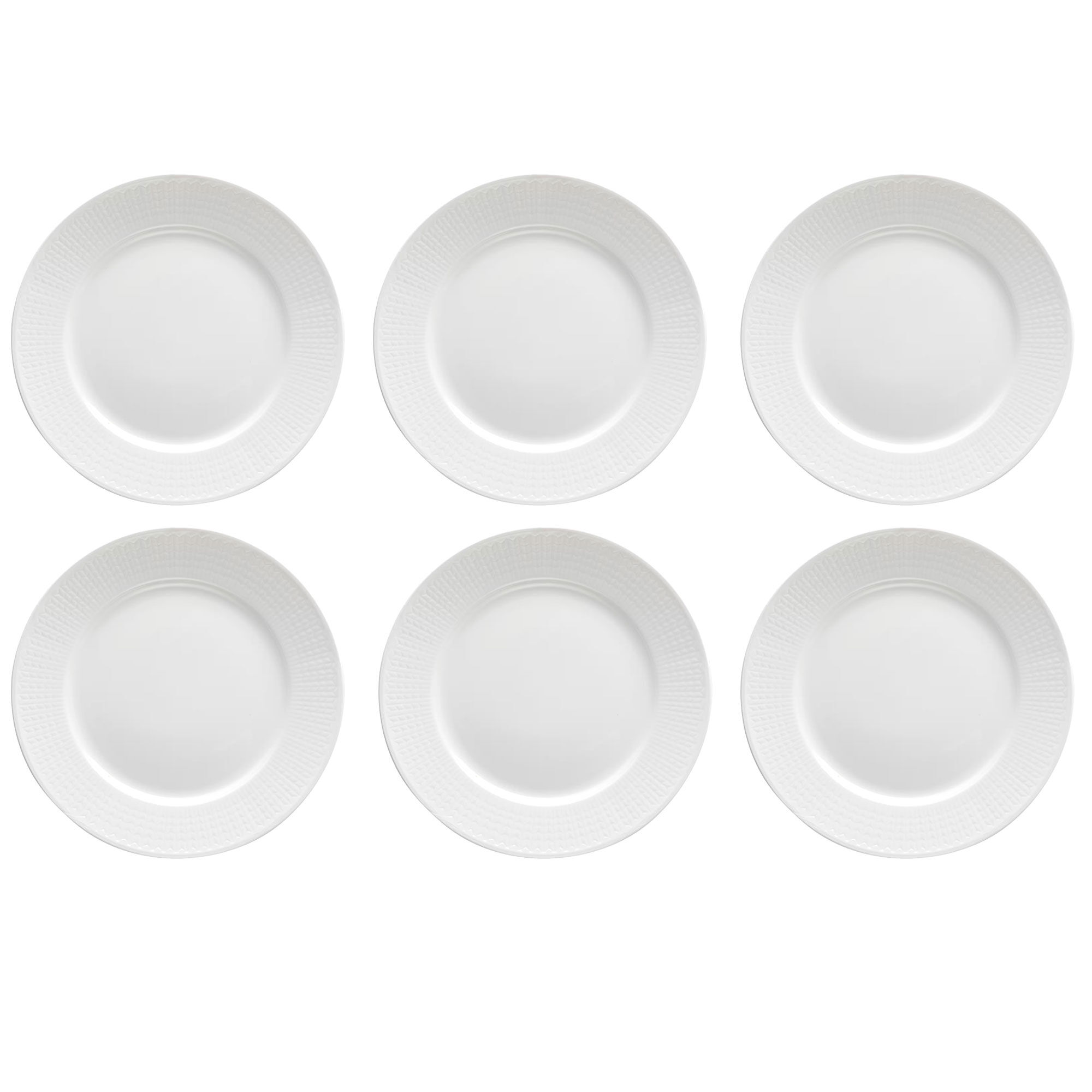 Rörstrand Swedish Grace Hvid Tallerken 21 cm 6-pak