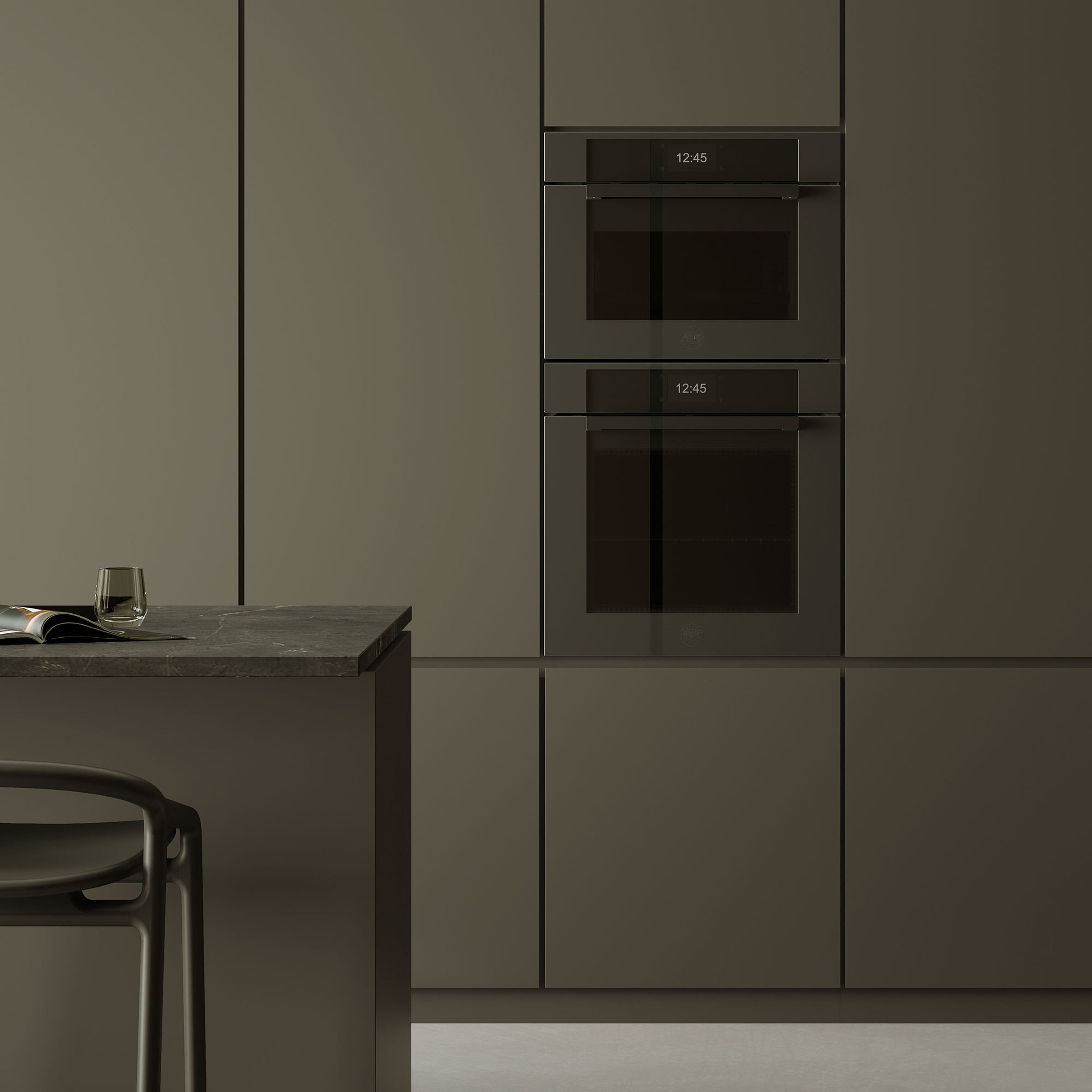 FMOD6117PTS3 Modern inbyggnadsugn med pyrolys 80 liter, obsidian