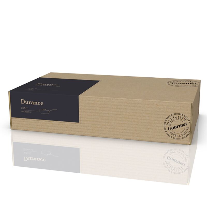 traktörpanna med lock 24 cm, rostfritt stål