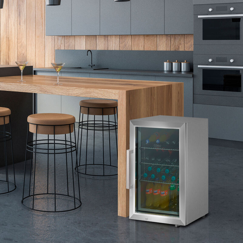 BBQ Cooler utomhuskylskåp 63 liter, rostfritt stål, högerhängd