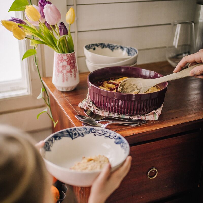 rund ugnsform, 2 liter, plommon