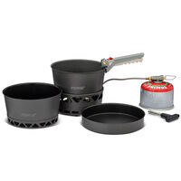 PrimeTech Stove Set II -kaasukeitin 2 × 1,3 litraa, harmaa
