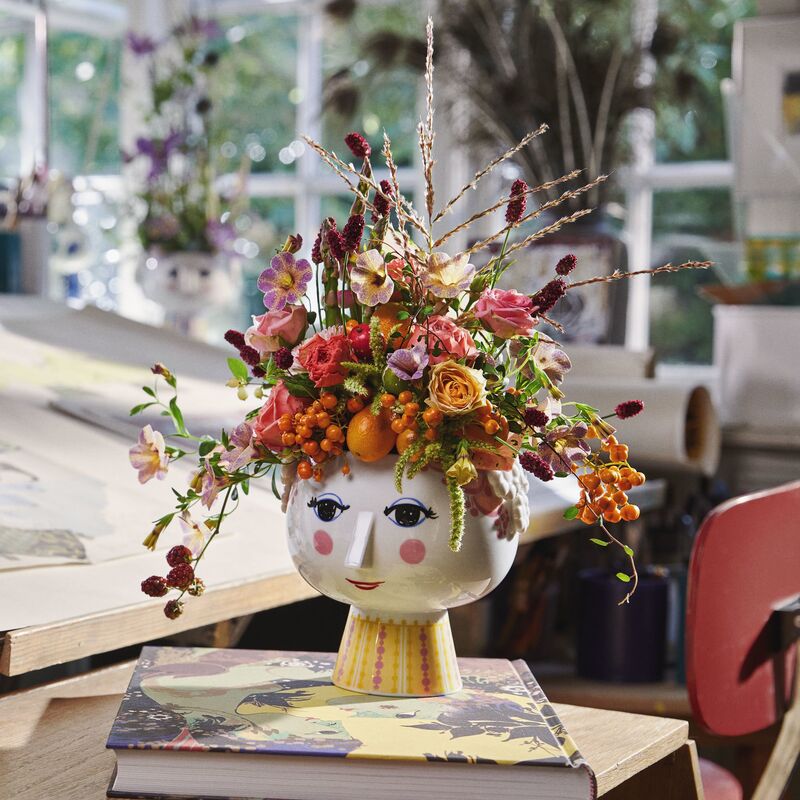 Eva blomsteroppsats Ø15,5, rosa